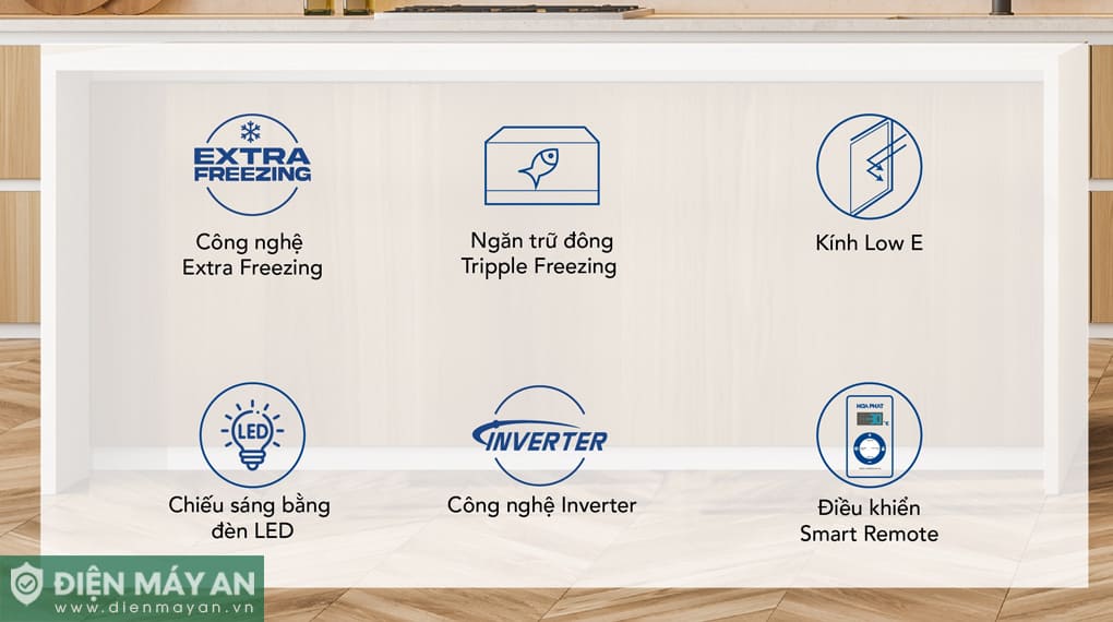 Tủ đông trưng bày Hòa Phát Inverter 357 lít HSF AD8357.C1